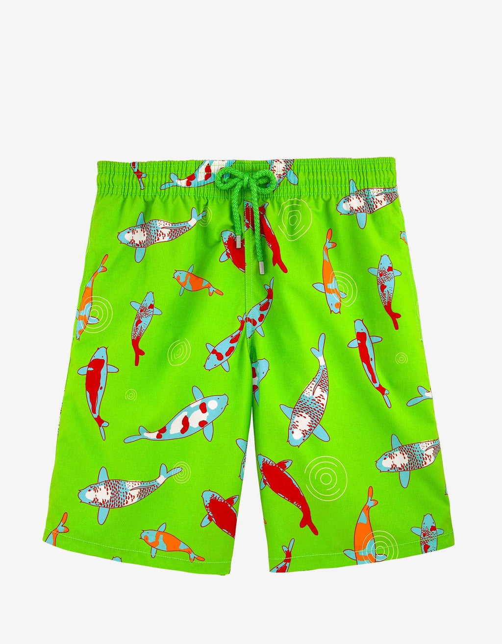 Vilebrequin Vilebrequin Wasabi Green Carp Print Moorea Swim Shorts