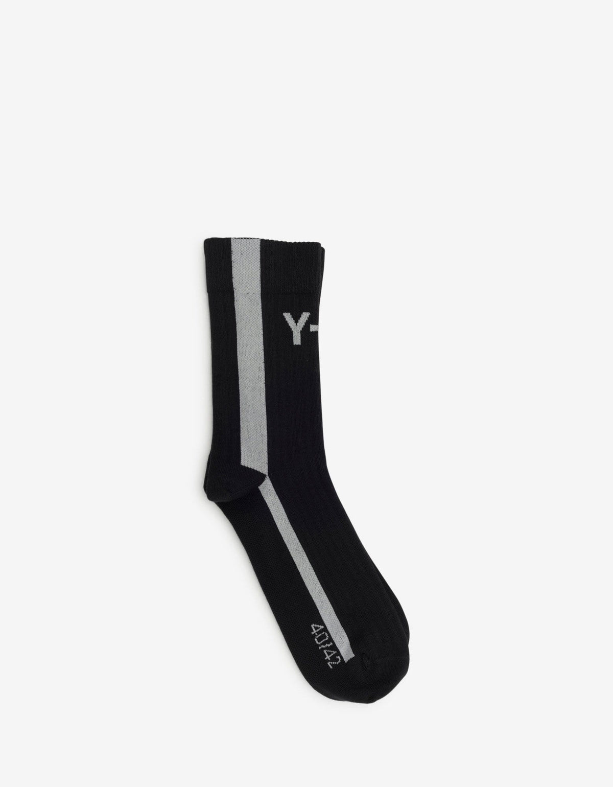 Y-3 Black Contrast Stripe Logo Socks