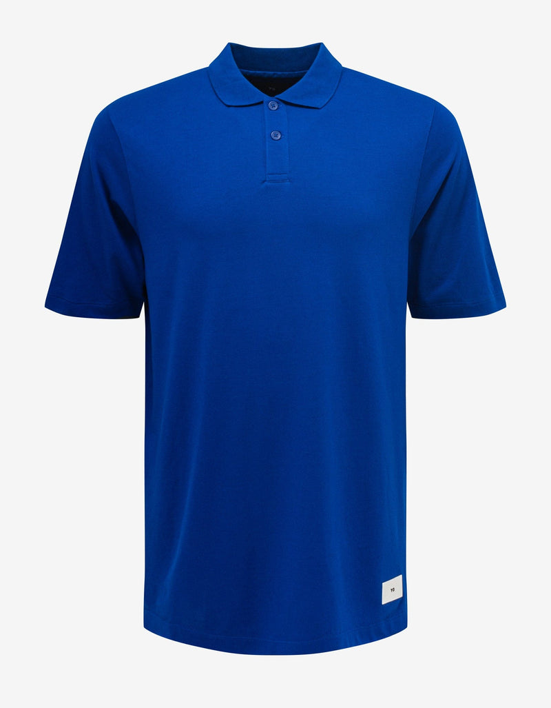 Y-3 Blue Logo Patch Polo T-Shirt