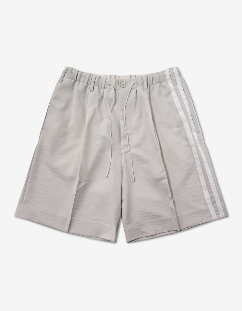 Y-3 Grey 3-Stripe Shorts
