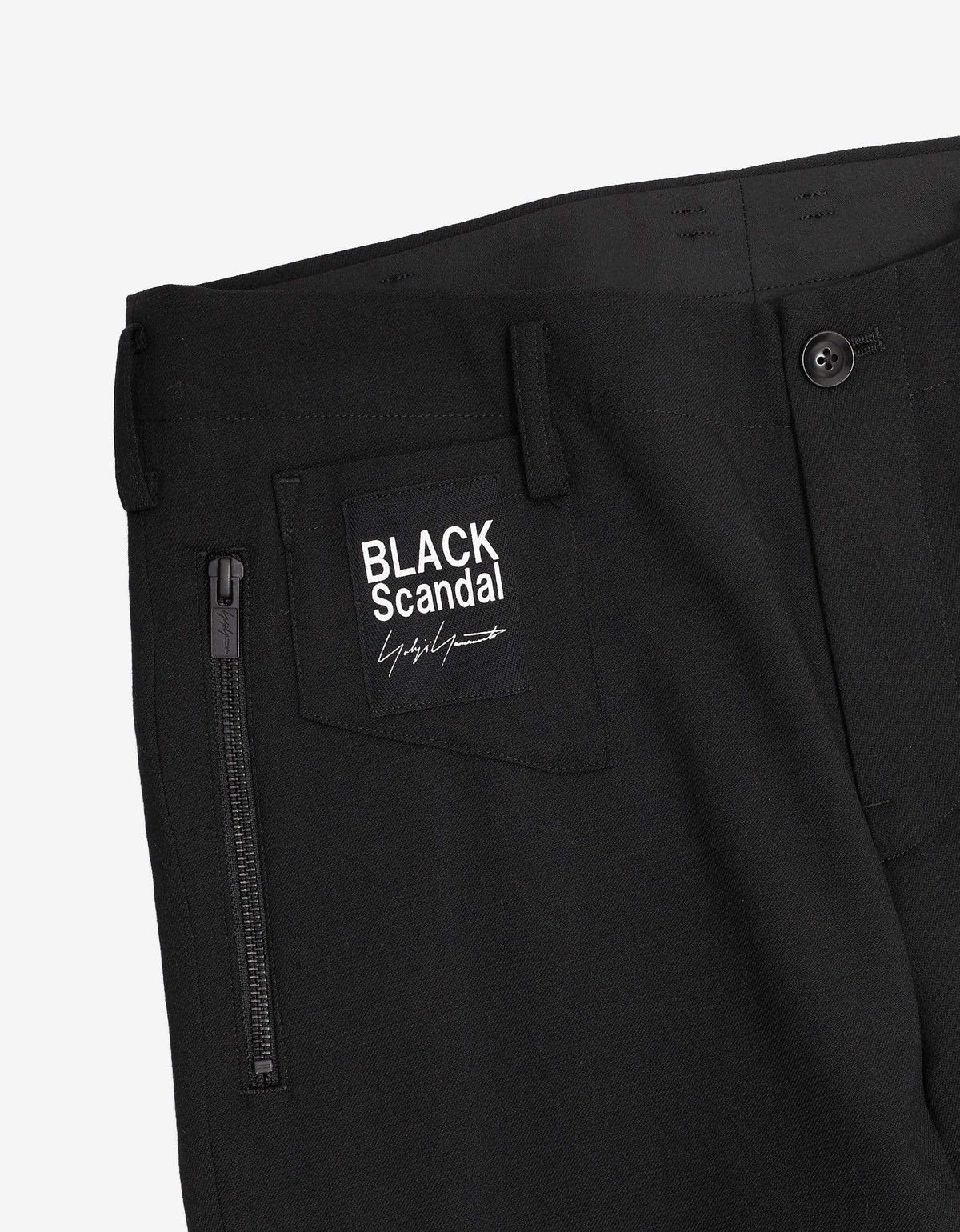Yohji Yamamoto Black Zip Pocket Trousers
